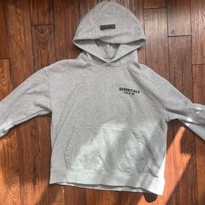 Essentials Gray Hoodie Sweater Medium